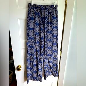 Anthropologie patterned wide leg pants